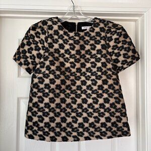 Joy Joy structured leopard print top, XS